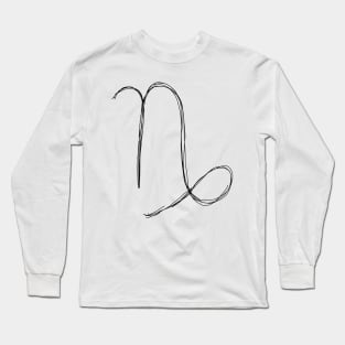 Dark and Gritty Capricorn Zodiac Sign Long Sleeve T-Shirt